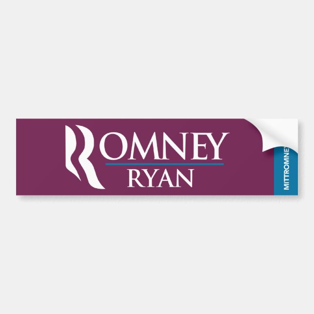 Lilor för Romney Ryan logotypbildekal Bildekal (Framsidan)