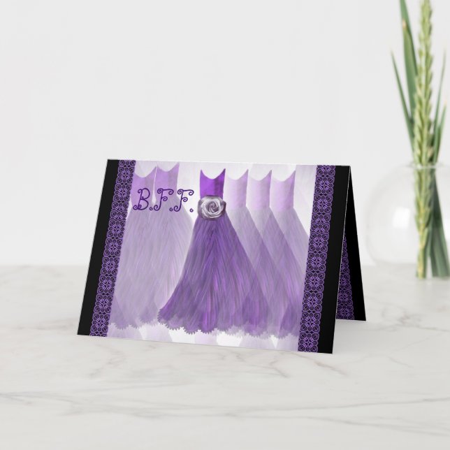 LILOR för VIOLET för BÄSTA VÄNmaid of Inbjudan (Framsida)