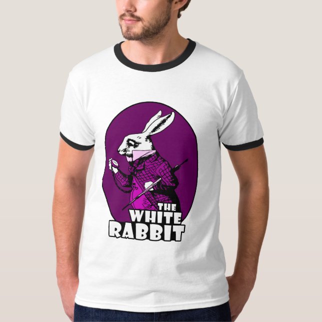 Lilor för vitkaninlogotyp tee (Framsida)