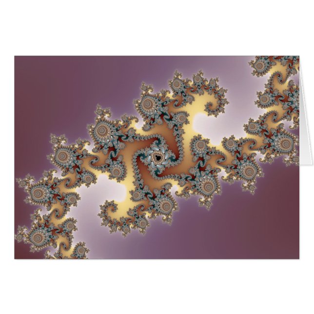 Lilor - Fractal Hälsningskort (Framsidan Horizontal)