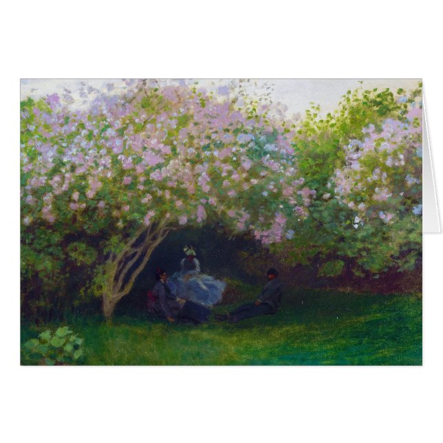 Lilor grå färgväder Claude Monet OBS Kort (Framsidan Horizontal)
