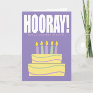 Lilor Hooray var du det födda roliga Kort
