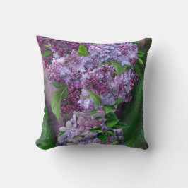 Lilor i lila vaskonstdekoratör kudder kudde