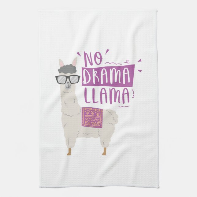 Lilor ingen dramaLlama Kökshandduk (Vertikal)