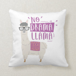 Lilor ingen dramaLlama Kudde