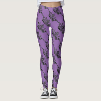 Lilor krönar sportig Athleisure damasker Leggings