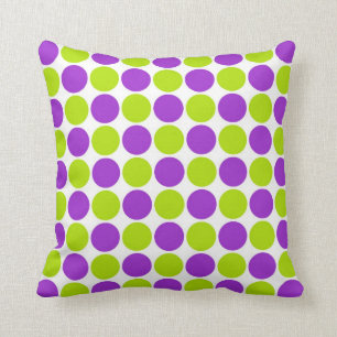 Lilor & limefruktpolka dots kudde