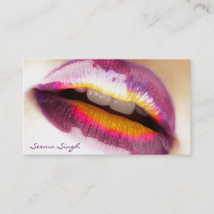 Lilor Lipgloss för Makeupkonstnär Visitkort