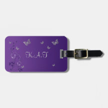 Lilor märkre för bagage för silverfjäril blom-