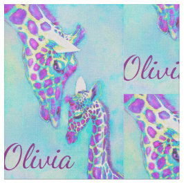 lilor och aquagiraffpersonlig tyg