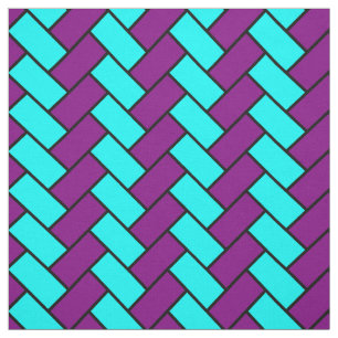 Lilor och AquaHerringbone Tyg