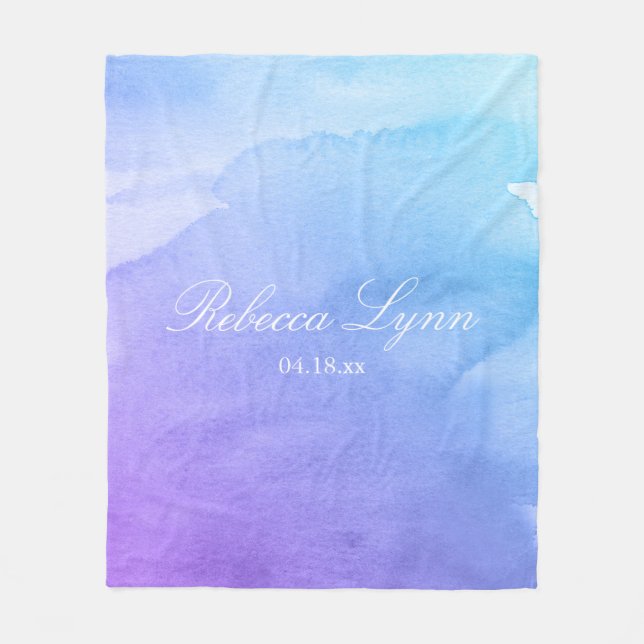 Lilor och bat mitzvah krickavattenfärg fleecefilt (Framsidan)