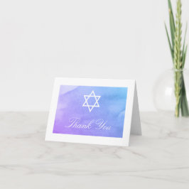 Lilor och bat mitzvah tack för krickavattenfärg kort