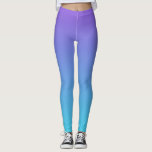 Lilor och krickablått Ombre Leggings<br><div class="desc">Modern damasker för krickablått- och lilaombre.</div>