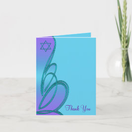 Lilor och krickan slösar bat mitzvah tack kort