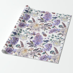 Lilor och pionblommor presentpapper