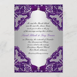 Lilor och silverbröllopinbjudan inbjudningar