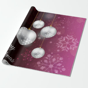 Lilor och silverjulgranbollar presentpapper