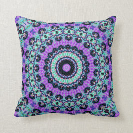 Lilor och turkosMandala Kudde
