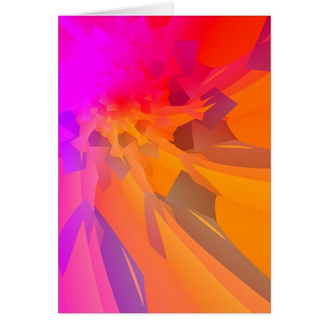 Lilor/orange blomma hälsningskort (Framsidan)