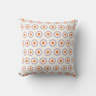 Lilor & orangen cirklar pricker Retro design Kudde