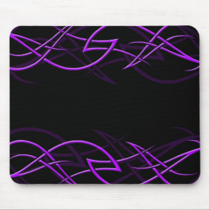 Lilor på svart "elegans" Mousepad Musmatta