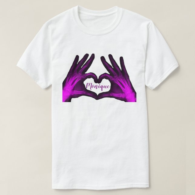 Lilor räcker röntgenstrålehjärta t-shirt (Design framsida)