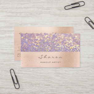 Lilor Sparkl för glitter för rosa ros för Visitkort
