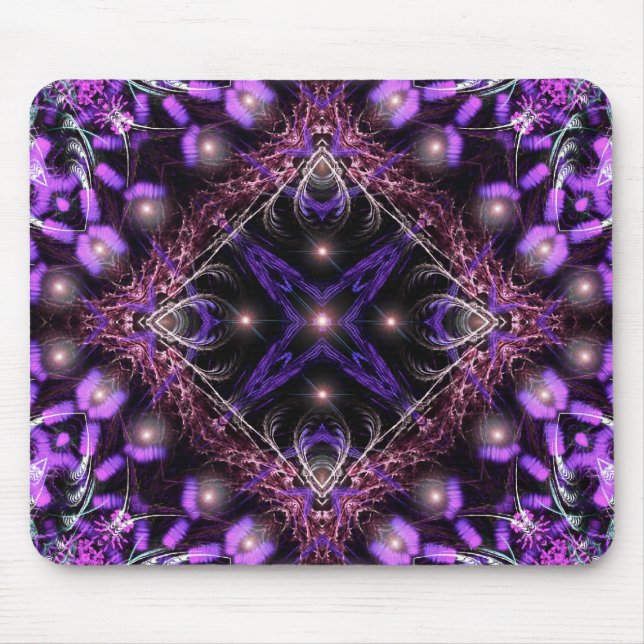 Lilor tänder Fractaltapestryen Mousepad Musmatta (Framsidan)