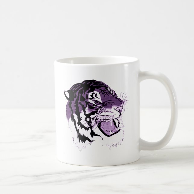 Lilor vände mot tigern kaffemugg (Höger)
