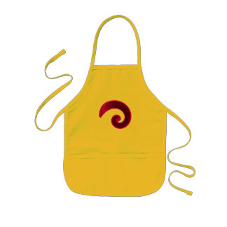 Lilor virvlar runt barnförkläde