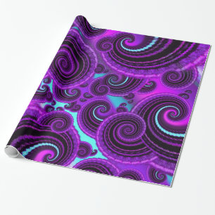 Lilor virvlar runt Fractalkonstmönster Presentpapper