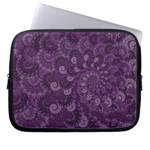 Lilor virvlar runt Fractalmönster Laptop Sleeve