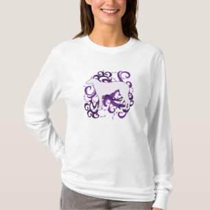 Lilor virvlar runt skotska Deerhound T-shirt