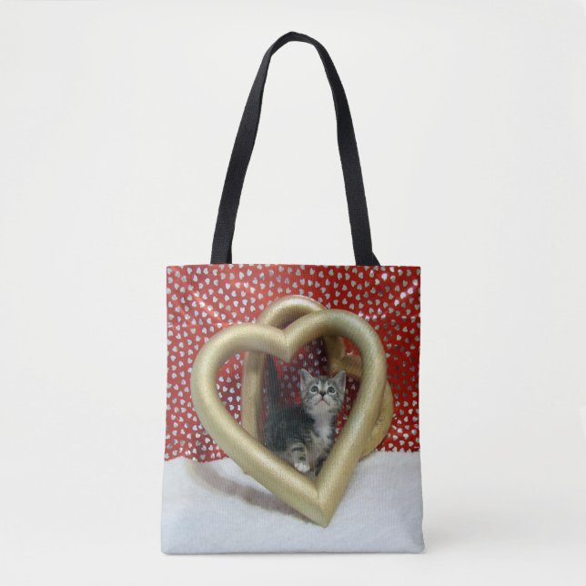 Lilos Kärlek - Katt/Kitten Tote Tygkasse (Framsida)