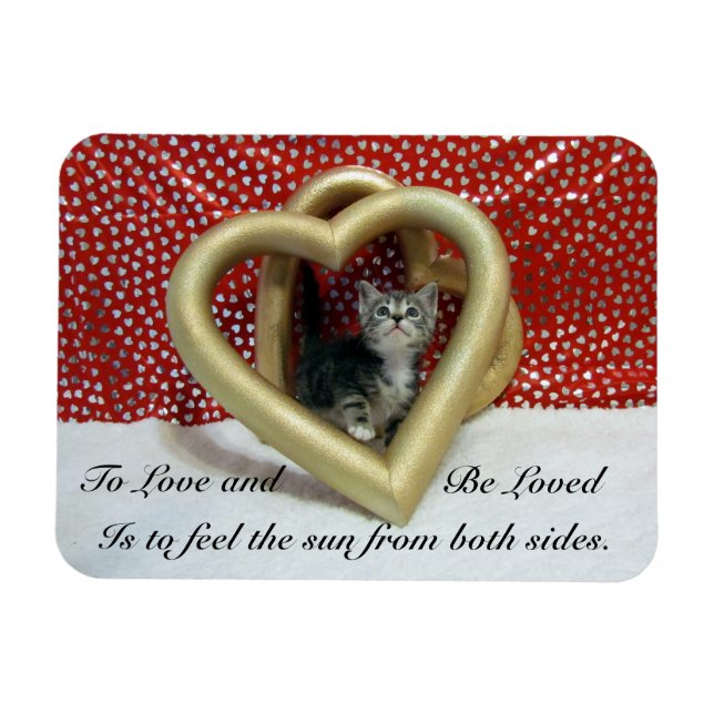 Lilo'the Cat's Loving Hearts Magnet (Horisontell)