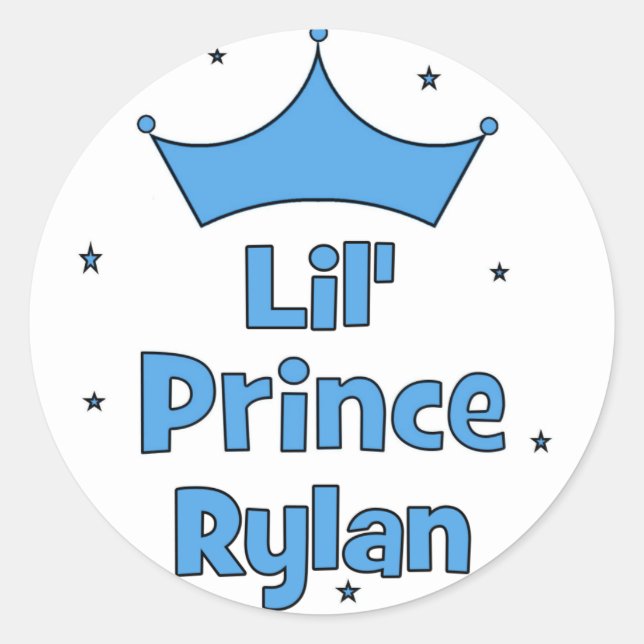 Lil'Prince Rylan Runt Klistermärke (Framsida)