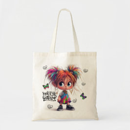 Lil'Quirky Girl Buttercute Tote Bag Tygkasse