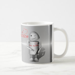 (Lil'Robo-x9) Kärlek Maskin Kaffemugg