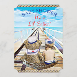 Lil'Sailor Boy's Baby Shower Inbjudningar