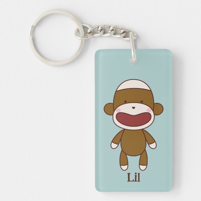 Lil'Sock monkey Acrylic Keychain (Framsidan)