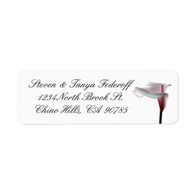 Lily Address Label Returadress Etikett (Framsidan)