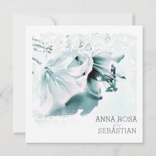 *~* Lily AR12 QR PHOTO OSA Ornate Blommigt Bröllop Inbjudningar