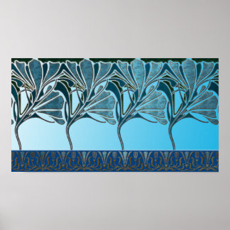 LILY, ART NOUVEAU BLOMMIGT: GRECIENS HAVET POSTER