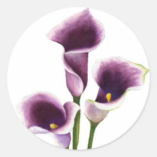 Lily Art Sticker Runt Klistermärke