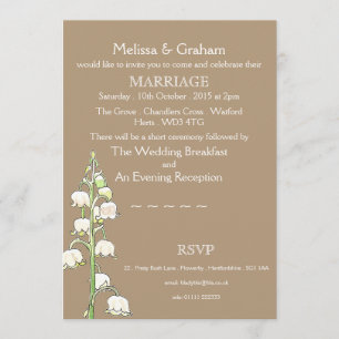 Lily av Valley Rustic Wedding bjudande Inbjudningar
