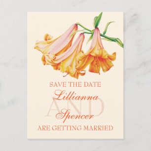 Lily bell konst Save the Date vykort