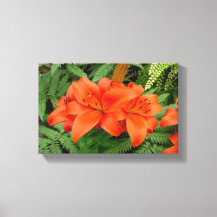 Lily-blomma - Iridescent-orange (Matt 28-30) Canvastryck