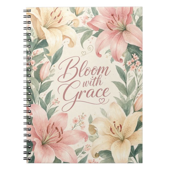 Lily: Blomma med grace Anteckningsbok (Framsidan)