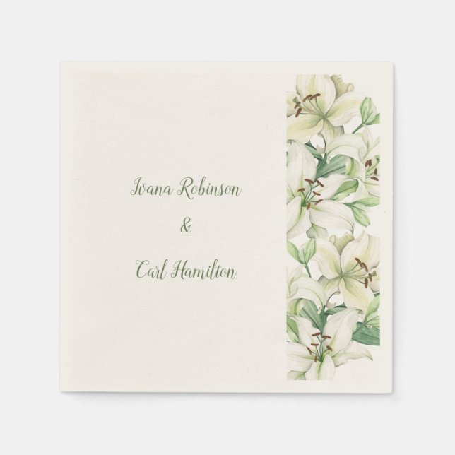 LILY Blommar Elegance Pappersservett (Framsidan)